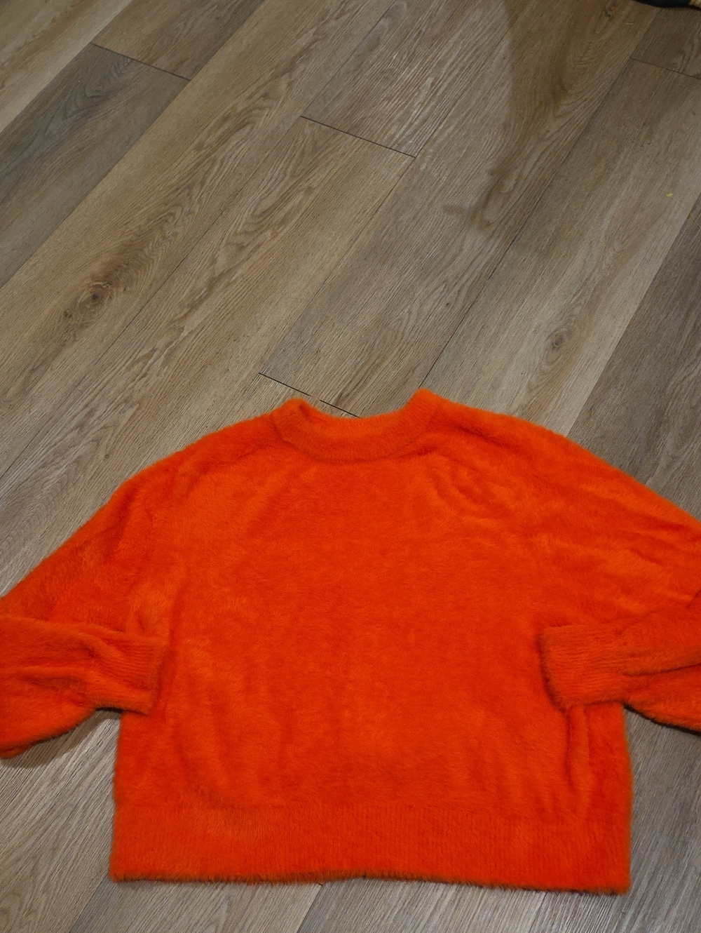aerie Plush Crew Sweatshirt in Orange